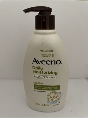 Aveeno Daily Moisturizing Facial Cleanser For Dry Skin Fragrance Free 12 fl oz