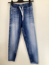 Blue Denim Look Jeggings Leggings Size L