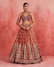 New Launch Premium Rolex Silk Red Lehenga Choli And Dupatta For Function  Party