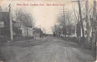 SHORT BEACH, BRANFORD, CT ~ MAIN STREET LOOKING EAST, HOMES ~ used 1910
