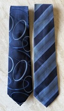 2 x Men?s Patterned Blue Ties ? # 198