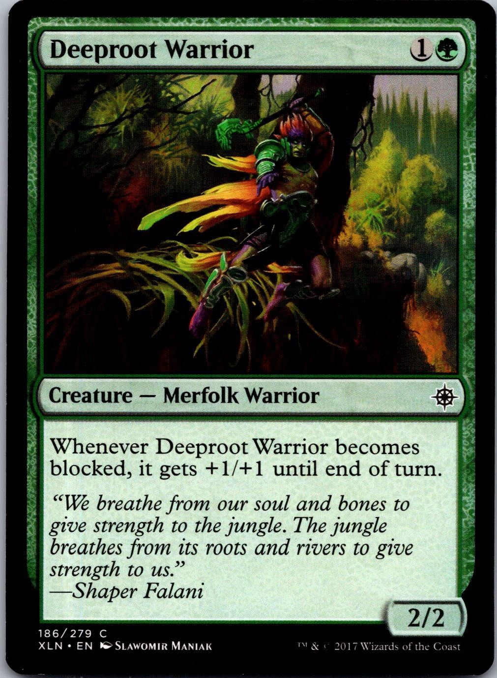 Deeproot Warrior 186 C Ixalan Magic: The Gathering Near Mint