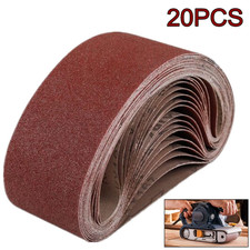 20PCS Belt Sander Sandpaper 3x21 Sanding Belts 40 60 80 120 150 240 400 Grit