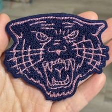 Parche de chenilla POLO Ralph Lauren cabeza de tigre púrpura coser nuevo sin etiquetas