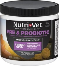 Nutri-Vet Pre and Probiotic for Dogs Digestive Health Support 120 Soft Chews NEW