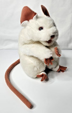 Folkmanis White Mouse Hand Puppet Pink Eyes