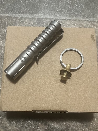 Prometheus Lights Beta QRv2 Flashlight Brushed Titanium AAA EDC Light