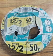 Southwire 13055922 Electrical Wire - Gray UF-B Direct Burial  12/2 50ft NEW
