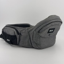 HKAI Baby Hip Carrier with Adjustable Waistband Breathable Mesh Pocket Grey