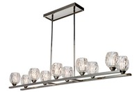 Nickel Durchsichtig Moderne HäNgelampe Pendelleuchte 10X3,5W/G9
