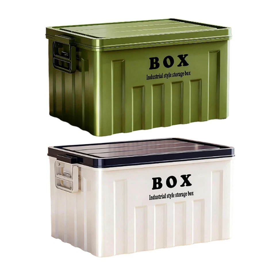 Boîte de Rangement Conteneur avec Couvercle Ergonomique Empilable En Pp Robuste - Photo 1/1