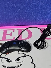 6 Button Retro-bit Controller Black for Sega Genesis