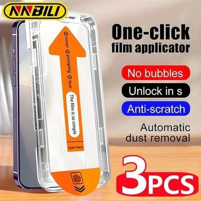 Screen Protector for iPhone 13 14 15 16 17Pro Max Tempered Glass Edge Full Cover