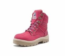 Steel Blue Southern Cross Ladies Steel Toe Boot, Pink
