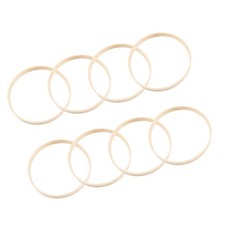 8 Pcs Bamboo Hoops Circle For Macrame Wreath And Dream Catcher Crafts