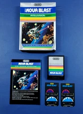 CiB Intellivision Nova Blast Video Game Cartridge Manual Overlays Complete