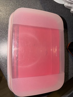 Large  Tupperware Storz A Lot Hinged Storage Container Red