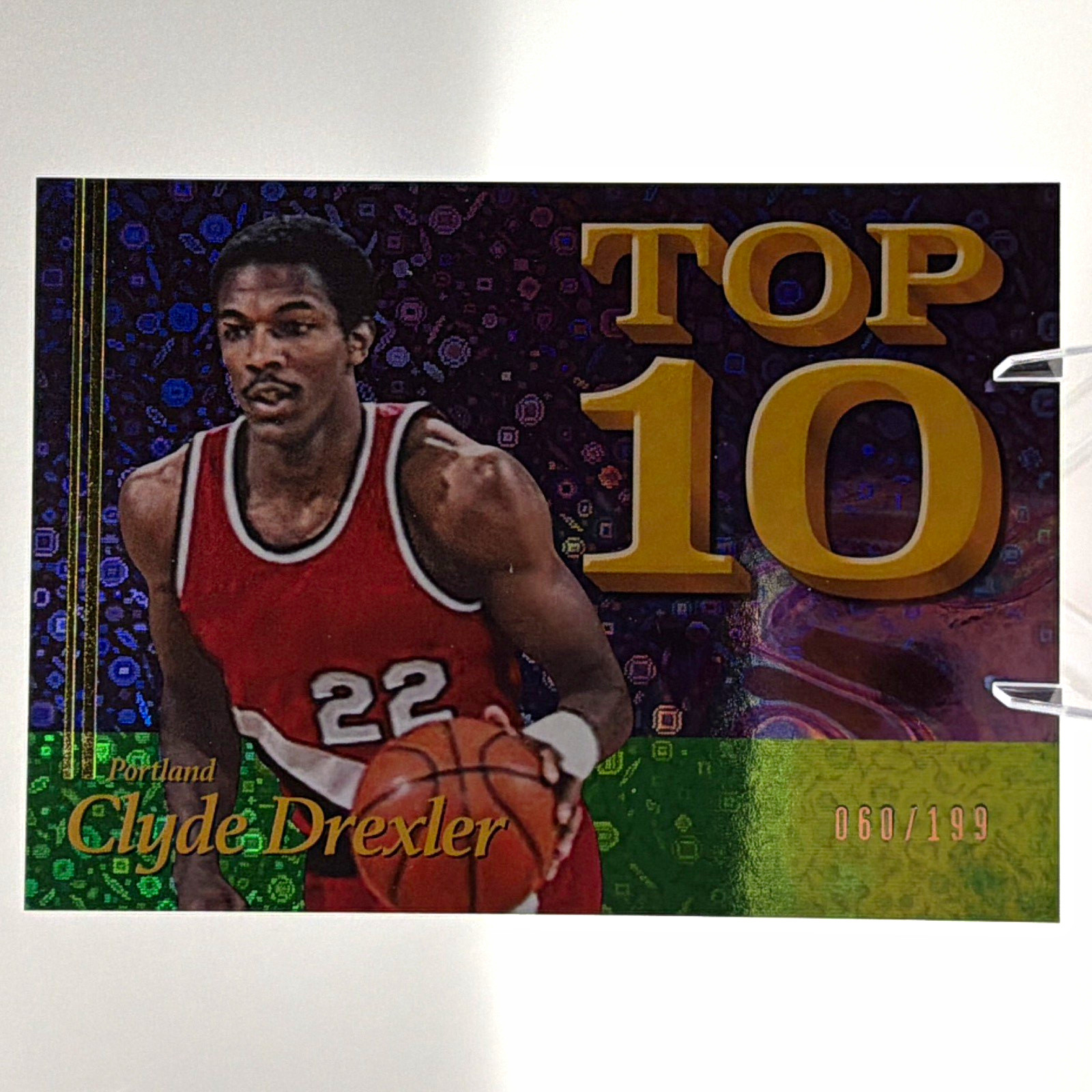 Panini 2026 Decades: 90s Culture Top 10 Lime Green #60/199 Clyde Drexler 🔥🔥