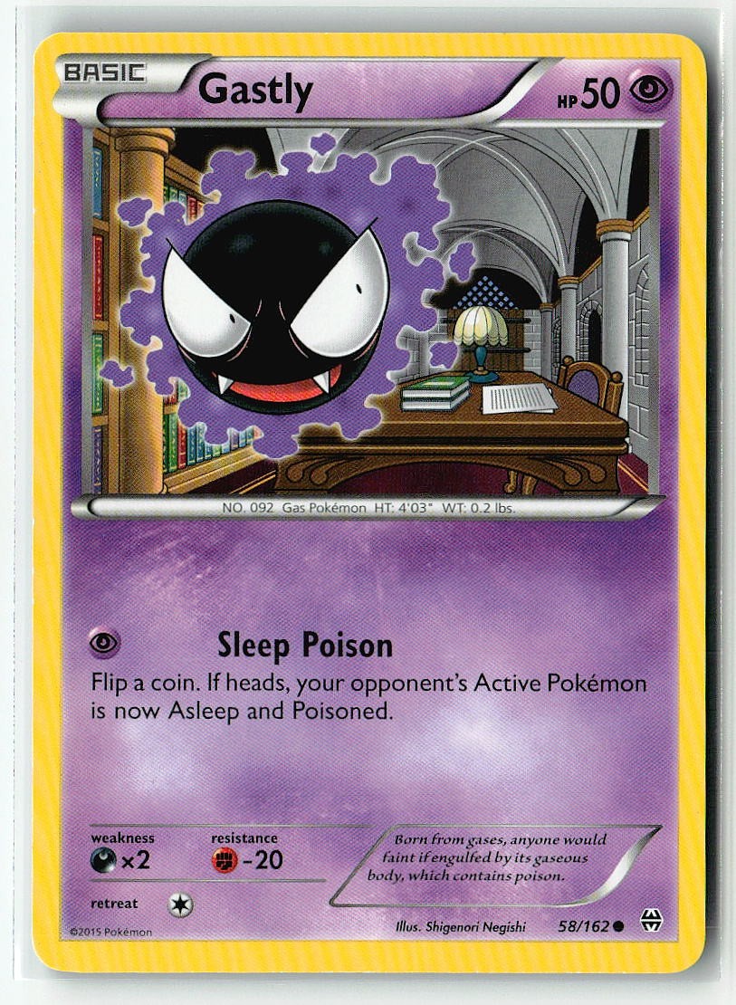 Gastly 58/162 Common BREAKthrough Pokemon Lightly Played