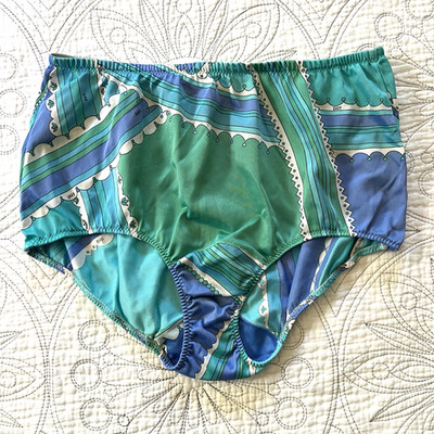 EMILIO PUCCI Vintage Lingerie Brief S/M sz. 5 Formfit Rogers MOD Print 60's/70's
