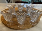 Set Of 6 Vintage Fostoria American Low Water Goblets Tumblers 5 1/2 in