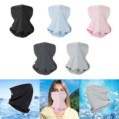 Sonnenschutz Gesichtsmaske Damen Atmungsaktive Nackenschutz Bandana Ohrenbügel