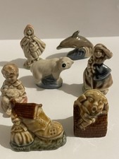 Job Lot 7 Vintage Wade Whimsies: Polar Bear, Dolphin & 5 Nursery Rhyme Figures