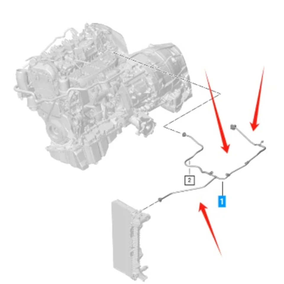 Radiator Hose Upper Lower Coolant Pipe for Porsche Macan 2020 95B122909E Plastic — 第 4/4 张图片