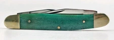 FROST CUTLERY MUSKRAT With Genuine Bone Handle 3⅞" Closed Bluish green