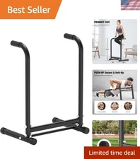 Portable Dip Bar Station - Wobble-Free Design & Comfortable Foam Handles