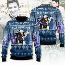 Elvis Presley Xmas Ugly Sweater, Elvis King Holiday Sweater, Rock And Roll Music