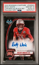 2024 BLACK REFRACTOR #PARWH RICKY WHITE III 10/10 PSA 10 AUTO 10