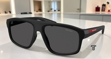 PRADA LINEA ROSSA PS B02SF 1BO06F Matte Black Dark Grey 59 mm Men's Sunglasses