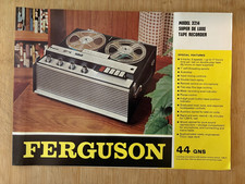 FERGUSON MODEL 3214 SUPER DE LUXE TAPE RECORDER DATA SHEET VINTAGE