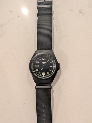 Traser Essential P59 Men's Quartz Watch tritium  Black Dial Nylon Strap Date