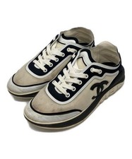 CHANEL          Coco Mark Fabric Sneakers beige W G34763