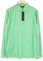 Replay Herren 2XL GrüN Muster Baumwolle LangäRmelig Regular Fit Hemd