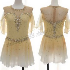 New ice figure skating dress Baton rotating dress custom size