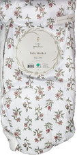 Baby Blanket Sherpa Oversize Reversible Small Flower Prints Tiny Garden