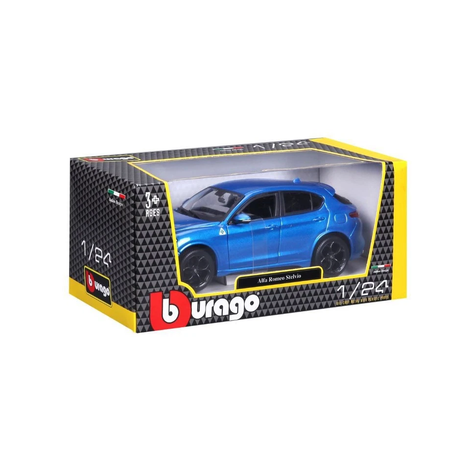 18-21086 Bburago - Alfa Romeo Stelvio, blu - Scala 1:24 - Immagine 2 di 4