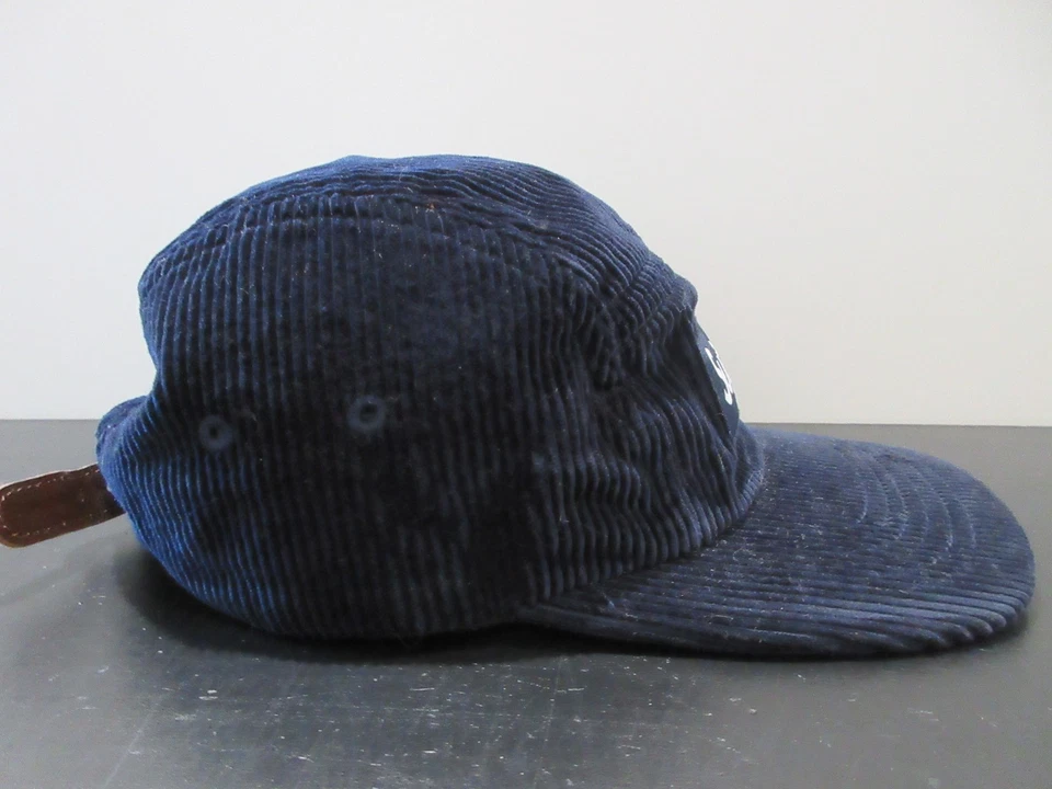 Boné vintage Supreme chapéu alça traseira painel preto streetwear veludo EUA masculino anos 90 - Imagem 4 de 4