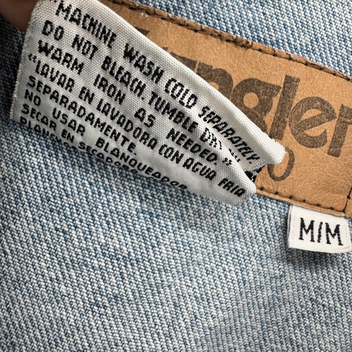 Wrangler Hero Jean Jacket Mens Medium Blue Denim Trucker Classic Vintage - Picture 6 of 7