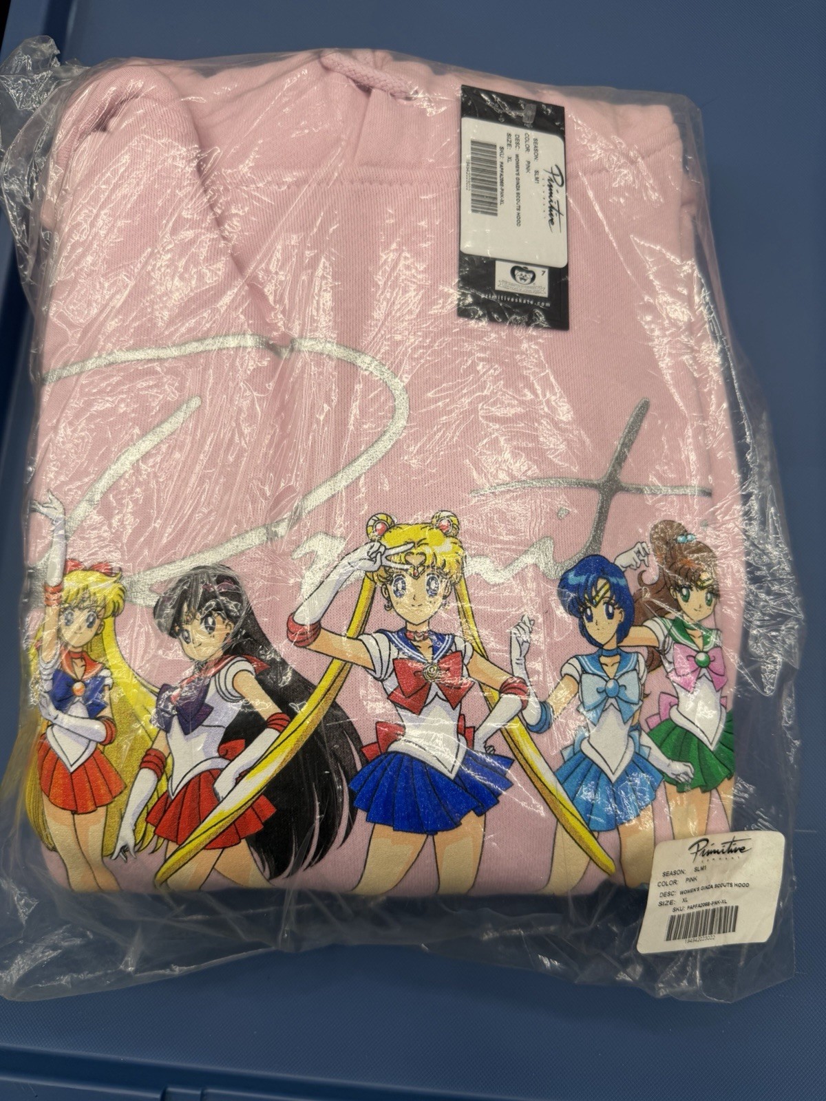Nuevo Sailor Moon - Sailor Moon x Primitive Scout Rosa Sudadera con Capucha XL NUEVO CON ETIQUETAS