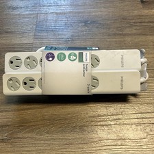 Philips 6-Outlet Surge Protector Extension Cord, 2ft., 450 Joules, 2-Pack