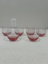Set 6 MOSER CORDIAL SPIRIT LIQUEUR Bar Glasses rose/pink