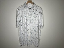 Johnnie-O Mens White Performance UPF 50 Golf Shirt Size LT Large Tall NWT
