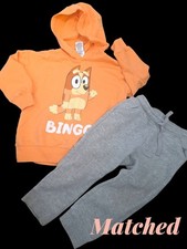 1166 Bluey used once hoodie outfit set Toddler 2T