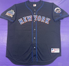 Authentic Vintage 2002 New York Mets 40th Anniversary Patch Rawlings Jersey 52