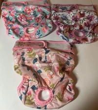 3 Pk Wegreeco Adjustable Reusable Washable Female Dog Diapers XL