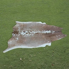 Hair on Cowhide Rug Real Cow Leather Skin Floor Carpet Natural Rug 68x61" CC1357